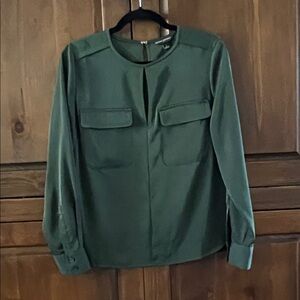 Banana Republic Forest Green Blouse